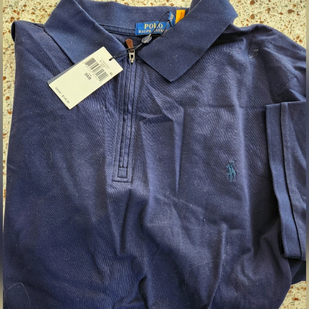 Ralph Lauren Mesh Cotton Quarter Zip Poli